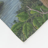 灰色グマのフリースブランケット フリースブランケット (角)