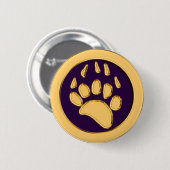 灰色グマのプリント 缶バッジ (正面&裏面)