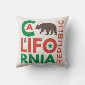 灰色グマのロゴのカリフォルニア クッション (裏面)