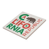 灰色グマのロゴのカリフォルニア タイル (側面)