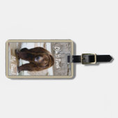 灰色グマは私のバッグの写真の荷物のラベルに触れません ラゲッジタグ (正面横)