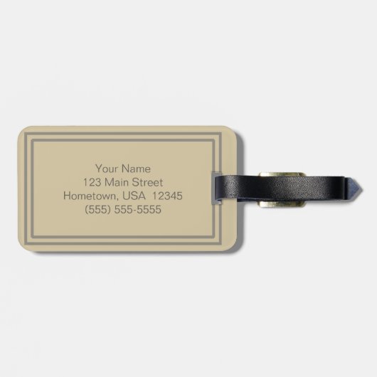 灰色グマは私のバッグの写真の荷物のラベルに触れません ラゲッジタグ (裏面横)