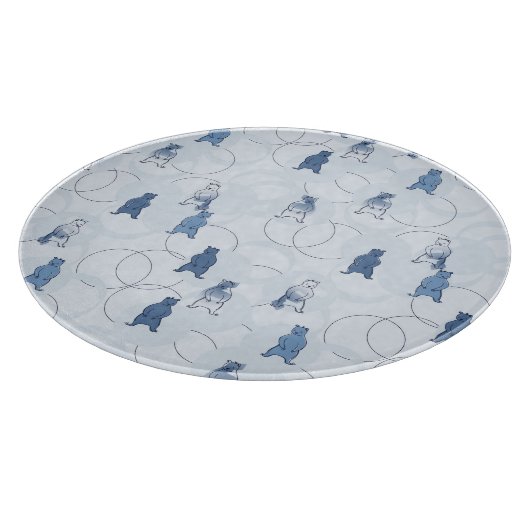 灰色グマを特色にするパターン カッティングボード (角)