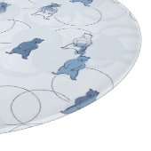 灰色グマを特色にするパターン カッティングボード (角)