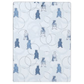 灰色グマを特色にするパターン クリップボード (裏面)