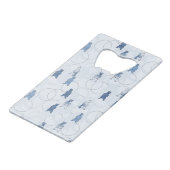 灰色グマを特色にするパターン クレジットカード栓抜き (正面アングル)