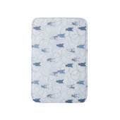 灰色グマを特色にするパターン バスマット (正面縦)