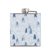 灰色グマを特色にするパターン フラスク (裏面)