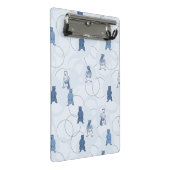 灰色グマを特色にするパターン ミニクリップボード (アングル)