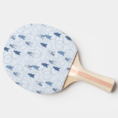 灰色グマを特色にするパターン 卓球ラケット (横)