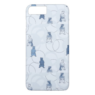 灰色グマを特色にするパターン iPhone 8 PLUS/7 PLUSケース