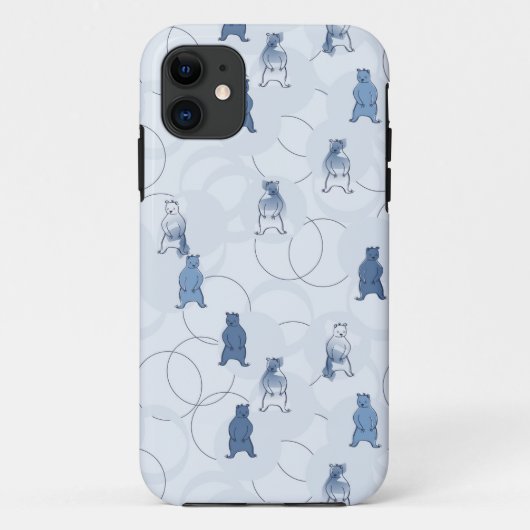 灰色グマを特色にするパターン Case-Mate iPhoneケース (裏面)