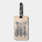 灰色グマカブス ラゲッジタグ (裏面縦)