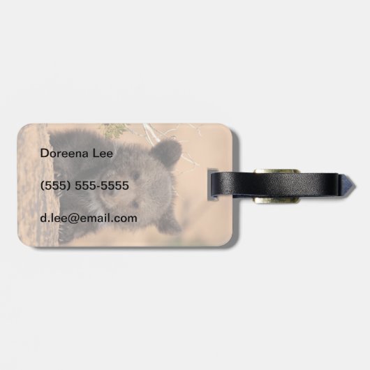 灰色グマカブス ラゲッジタグ (裏面横)