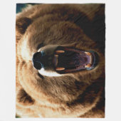 灰色グマ フリースブランケット (正面)