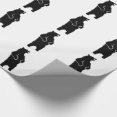 灰色グマ ラッピングペーパー (角)