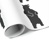 灰色グマ ラッピングペーパー (ロールコーナー)