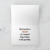 灰色グマ、軍の勇気付けられる カード (内部)