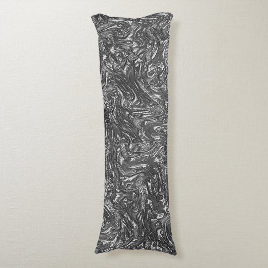 灰色グラファイトの曲面でざらざらした質感 ボディピロー (正面縦)