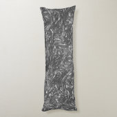 灰色グラファイトの曲面でざらざらした質感 ボディピロー (裏面 (縦))