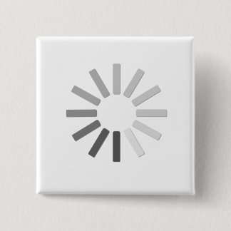 灰色コンピュータローディングの記号ボタン 缶バッジ