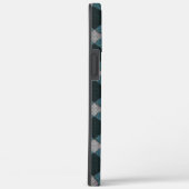 灰色シアノタータンチェックスタイル及び光彫刻レリーフ、 浮き彫り Case-Mate iPhoneケース (裏面 / 右)