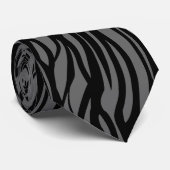 灰色シマウマのプリントのタイ ネクタイ (ロール)