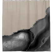 灰色シルバータウペタンアガートストーン シャワーカーテン (正面)