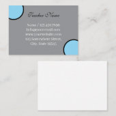 灰色シンプル先生テンプレート 名刺 (正面/裏面)