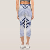 灰色ストライプ調和 カプリレギンス (裏面)