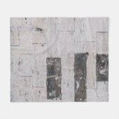 灰色セメント壁 フリースブランケット (正面(横))