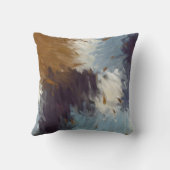 灰色タウペ白抽象芸術筆 クッション (裏面)