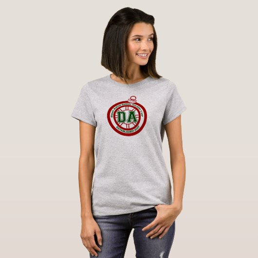 灰色デーブAhernの祝祭日のコップのティーの女性 Tシャツ (正面フル)