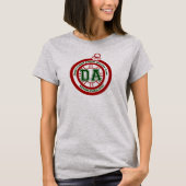 灰色デーブAhernの祝祭日のコップのティーの女性 Tシャツ (正面)