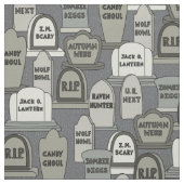 灰色ハロウィンのおもしろいな墓石 ファブリック (見本)