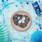 灰色バンドを付けられたkingsnake ペーパープレート (パーティー)