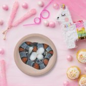 灰色バンドを付けられたkingsnake ペーパープレート (パーティー)