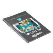 灰色パーソナライズされたの祖母の写真 ノートブック (右側)