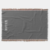 灰色パーソナライズされた梅毒 スローブランケット (正面)