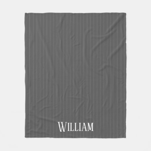 灰色パーソナライズされた梅毒 フリースブランケット (正面)