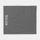 灰色パーソナライズされた梅毒 フリースブランケット (正面(横))