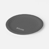 灰色パーソナライズされた梅毒 ペーパープレート (アングル)