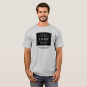 灰色ビジネス ロゴ カンパニー名 スタッフ Tシャツ (正面フル)