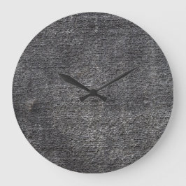 灰色ビロース無煙炭カーペットヴィンテージ敷物 ラージ壁時計