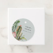 灰色ピンクのフローラのサボテンの結婚葉 フェイバータグ (インサイチュ)