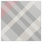 灰色ピンクの白い斜めの格子縞 ファブリック (クローズアップ)