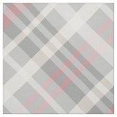 灰色ピンクの白い斜めの格子縞 ファブリック (見本)