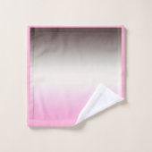 灰色ピンクグラデーション色 バスタオルセット (ウォッシュタオル)