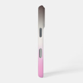 灰色ピンクグラデーション色 iPhoneケース (右側面)