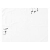 灰色ファンキーのフラミンゴの鳥柄 テーブルクロス (正面(横))